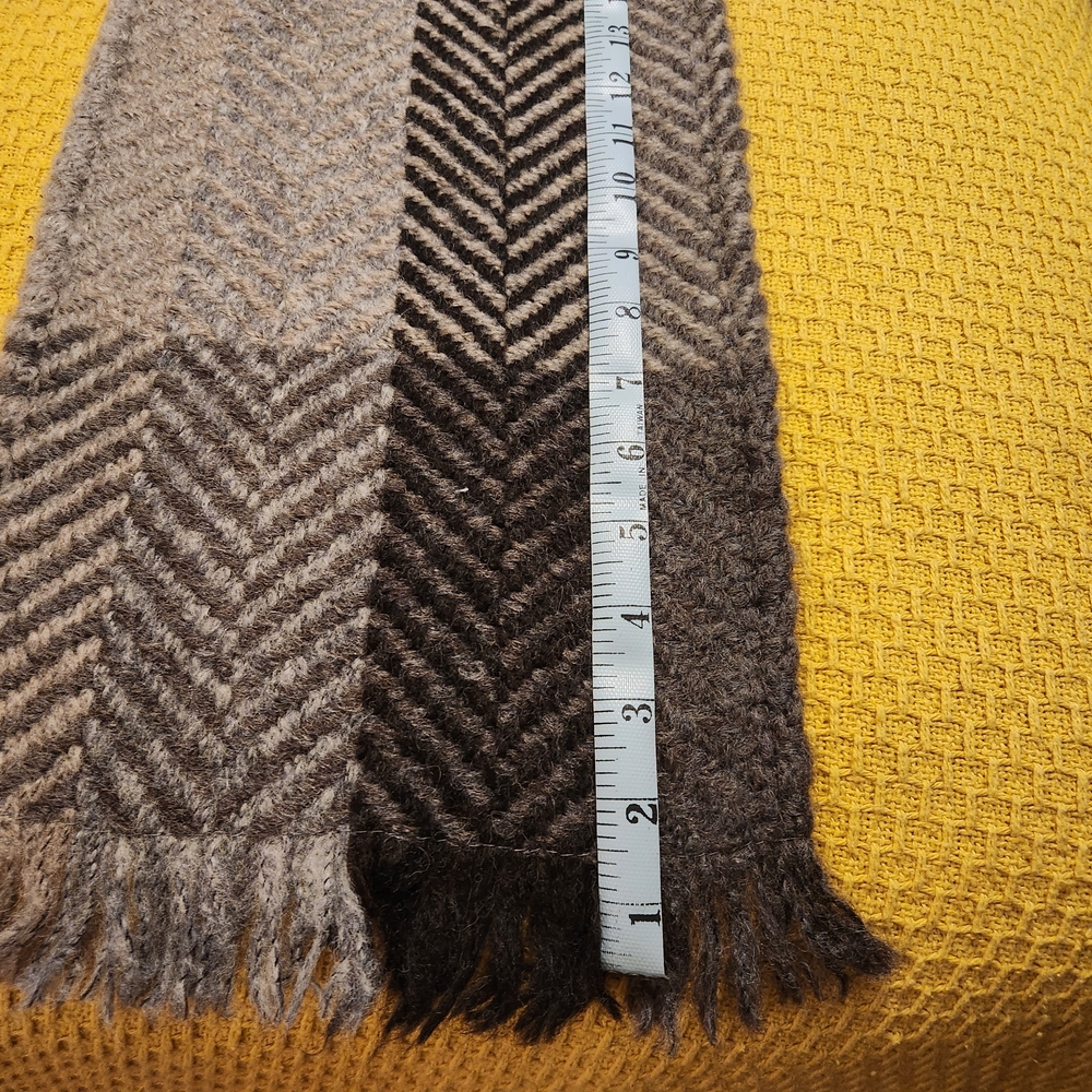 John Branigan Weavers Wool Blend Chevron Scarf